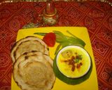 A picture of step 1 of Khoba roti.