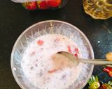 A picture of step 3 of CHIA STRAWBERRY PUDDING 🍮(Vegan chia seeds pudding).