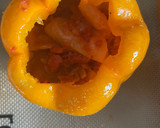 Foto del paso 4 de la receta: Pimiento relleno de rábanos con chorizo y huevo