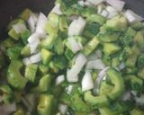 A picture of step 2 of Bitter gourd (karela) #veg green #golden apron.