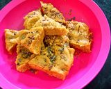 A picture of step 6 of Makke ka dhokla.