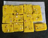 A picture of step 6 of Moong Dal Burfi.