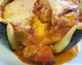 Foto del paso 3 de la receta Calabacín luna relleno de pisto y pavo