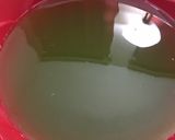 A picture of step 1 of Grinch punch.