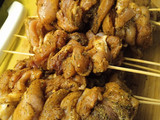 Double chicken skewers