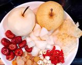 Hình bước làm 1 của món Chè quả lê bát bửu