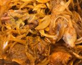 A picture of step 4 of Bhuna gosht /Bhuna mutton.