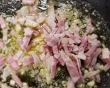 Foto del paso 2 de la receta Espagueti al freddo con pollo, bacon y pan de ajo a mi manera😋