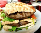 A picture of step 8 of My Naughty Sandwich Burger with Salad.