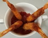 Foto del paso 5 de la receta Langostinos crujientes sobre Mermelada de tomate