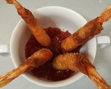 Foto del paso 5 de la receta: Langostinos crujientes sobre Mermelada de tomate