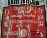 A picture of step 1 of Chinese style sausage and eggs.