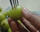 A picture of step 1 of Gooseberry murabba.