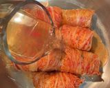 A picture of step 3 of Kimchi cabbage rolls.