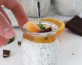 Foto do passo 6 de Pudim de Chia com Topping de Laranja e Chocolate Preto