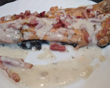 Foto del paso 3 de la receta: Trucha en el microondas con bacon y salsa de pimienta