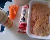Foto langkah ke 1 dari resep Steamed egg tofu with chicken topping.