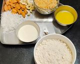 A picture of step 1 of Jowar badam laddus.