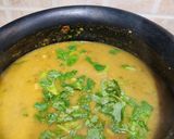 A picture of step 5 of Green dal.