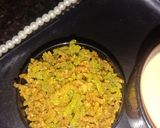 A picture of step 9 of Chatpate rice bhujiya mint flavour.
