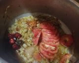 A picture of step 3 of Piyaz bhindi.