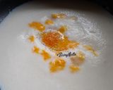 A picture of step 3 of Kashmiri Saffron Phirni With Almond Rose Chikki.