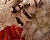 A picture of step 1 of My Simple Garlic & Chilli Mushrooms, Onion And peppers. 😀.