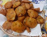 A picture of step 3 of Aloo Pakoras with Methi.