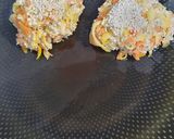 A picture of step 6 of Zucchini carrot patties-vegan style.