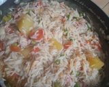 A picture of step 5 of Gajar Matar Shimla Pulao | vegetables Fried Rice | Chinese Pulao.