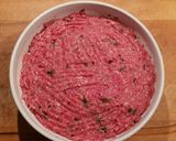 A picture of step 3 of Italian meatballs aka Polpette.