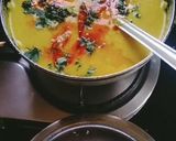 A picture of step 6 of Curd Kadhi (pakoda curry/ kadhi).