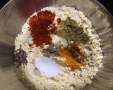 A picture of step 2 of Kathiyawadi gathiya ki sabzi.