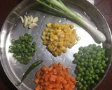 A picture of step 1 of Garlic Veg Soup.