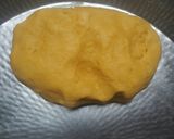 A picture of step 4 of Chandrakala mithai.