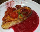 Gambar langkah 4 resipi Honey Glazed Salmon With Beetroot Sauce.