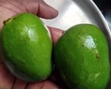 A picture of step 1 of Raw mango sweet sour sabji.