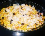 A picture of step 7 of Mexican cheese pasta.