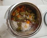 Foto langkah ke 3 dari resep Mpasi 4**** baby febrian : nasi bubur ati yampung & daging sapi.