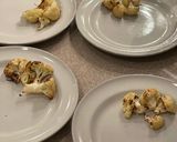 A picture of step 2 of Roasted Cauliflower & Tahini sauce.