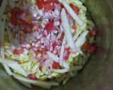 A picture of step 2 of Alu muri shilong(meghalaya street food).