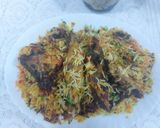 A picture of step 2 of Fish biryani.