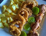 Foto del paso 16 de la receta: Anillos de calamar y gambas-camarones-a la romana...!