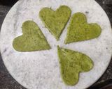 A picture of step 7 of Palak Puri😋.