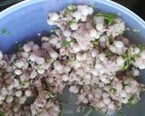 A picture of step 2 of Purple Yam Sago Vada.