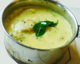 A picture of step 9 of Green Squash (Lauki) paruppu urundai More kuzhambu (in buttermilk sauce).