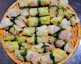 Hình bước làm 4 của món Canh bắp cải cuốn thịt bằm