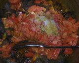 A picture of step 2 of Meat cabbage mix, with ugali, avocado and mala.