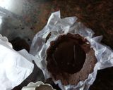 A picture of step 3 of Bourbon choco lava cake.