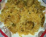 A picture of step 14 of Kofta biryani.